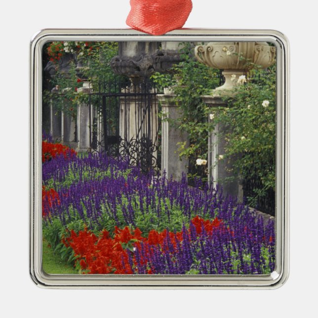 Garden at Mirabell Palace, Salzburg, Austria Metal Ornament (Front)