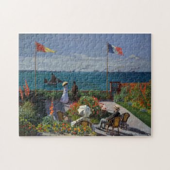Garden At Sainte-address - Claude Monet Jigsaw Puzzle by ZazzleArt2015 at Zazzle
