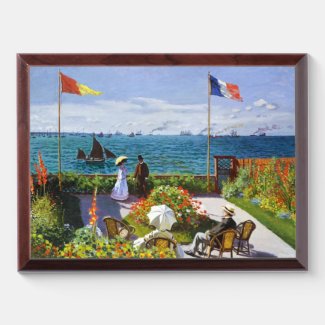 Garden at Sainte-Adresse 1867 Claude Monet scenery Award Plaque