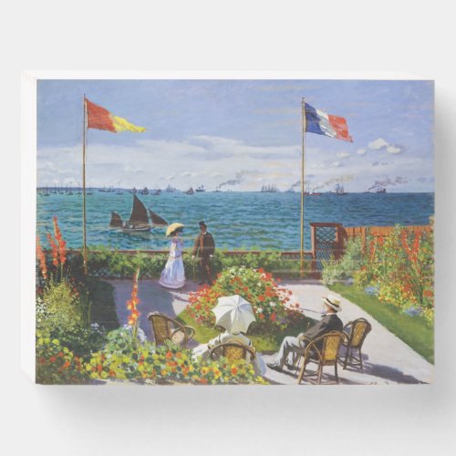 Garden at Sainte_Adresse 1867 Claude Monet vibrant Wooden Box Sign