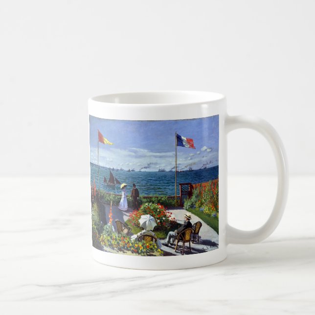 Garden at Sainte-Adresse by Claude Monet Coffee Mug (Right)
