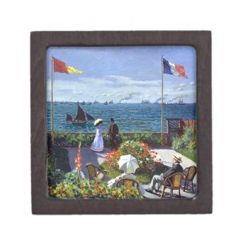 Garden At Sainte-adresse By Claude Monet Jewelry Box by colorfulworld at Zazzle