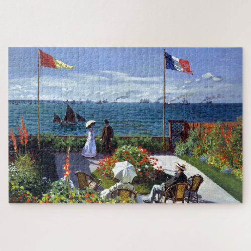 Garden at Sainte_Adresse by Claude Monet Jigsaw Puzzle