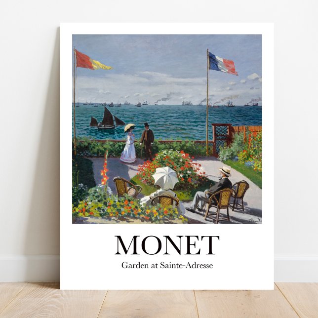Garden at Sainte-Adresse by Claude Monet Poster (Monet's Impressionist Escape: "Garden at Sainte-Adresse" Poster! Bring sunshine home)