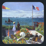 Garden at Sainte-Adresse by Claude Monet Square Sticker<br><div class="desc">Jardin à Sainte-Adresse (Garden at Sainte-Adresse) by Claude Monet. 
Please visit my store for more interesting design and more color choice => zazzle.com/colorfulworld*</div>