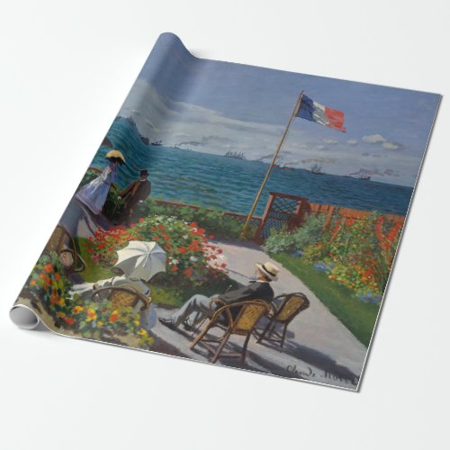 Garden at Sainte Adresse by Monet Wrapping Paper