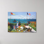 Garden at Sainte-Adresse | Claude Monet Canvas Print<br><div class="desc">Garden at Sainte-Adresse,  or Jardin à Sainte-Adresse (1867) by French impressionist artist Claude Monet. The painting depicts a sunlit scene of contemporary leisure at Monet's seaside summer resort of Sainte-Adresse.

Use the design tools to add custom text or personalize the image.</div>