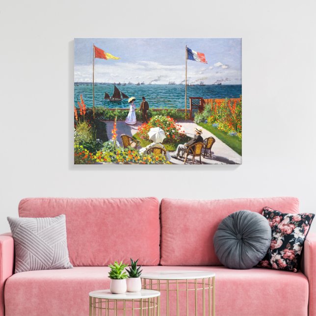 Garden at Sainte-Adresse | Claude Monet | Canvas Print (Insitu(LivingRoom))