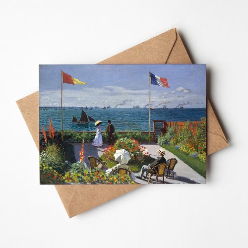 Garden at Sainte_Adresse  Claude Monet Card
