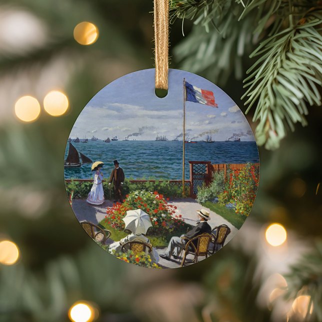 Garden at Sainte-Adresse | Claude Monet Ceramic Ornament (Creator Uploaded)