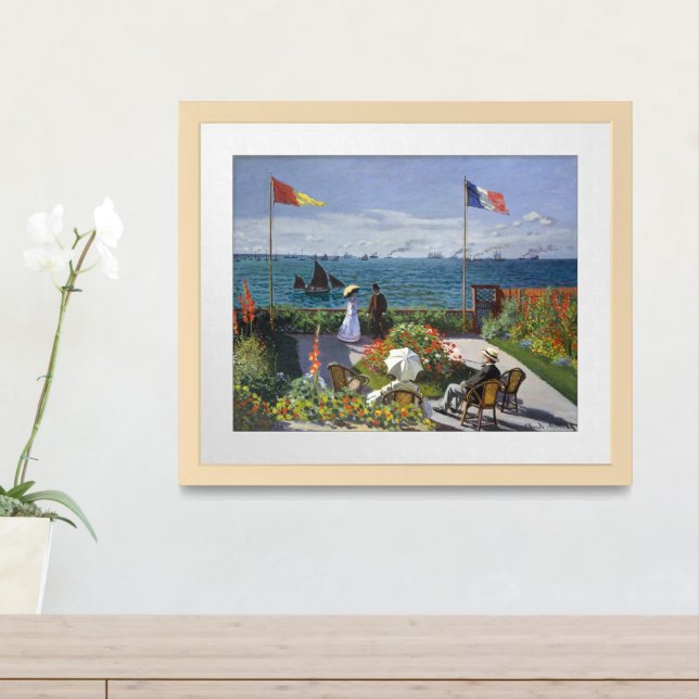 Garden at Sainte-Adresse | Claude Monet Framed Art (Entryway)