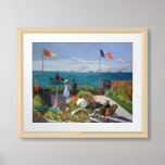 Garden at Sainte-Adresse | Claude Monet Framed Art<br><div class="desc">Garden at Sainte-Adresse,  or Jardin à Sainte-Adresse (1867) by French impressionist artist Claude Monet. The painting depicts a sunlit scene of contemporary leisure at Monet's seaside summer resort of Sainte-Adresse.

Use the design tools to add custom text or personalize the image.</div>