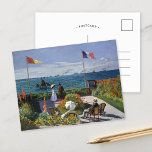 Garden at Sainte-Adresse | Claude Monet Postcard<br><div class="desc">Garden at Sainte-Adresse,  or Jardin à Sainte-Adresse (1867) by French impressionist artist Claude Monet. The painting depicts a sunlit scene of contemporary leisure at Monet's seaside summer resort of Sainte-Adresse.

Use the design tools to add custom text or personalize the image.</div>