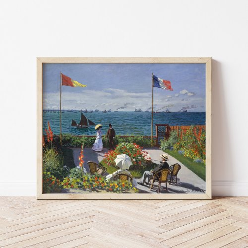 Garden at Sainte_Adresse  Claude Monet Poster