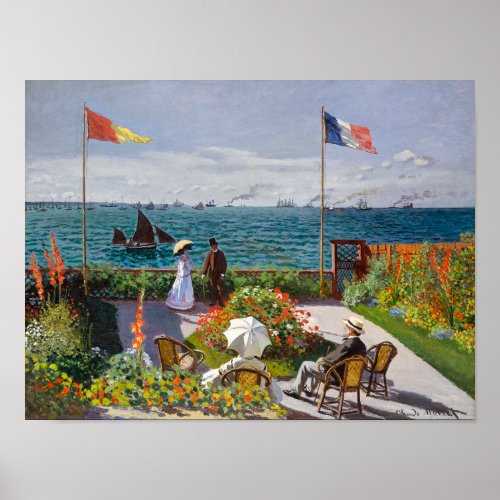 Garden at Sainte_Adresse  Claude Monet  Poster