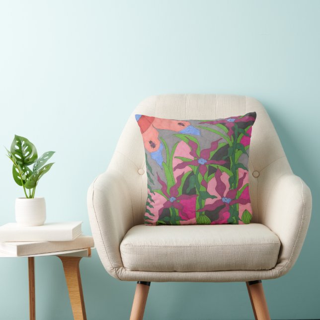 Garden at Twilight Throw Pillow (Chair)