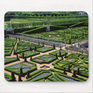 Garden at Villandry Chateau, Indre-et-Loire, Mouse Pad