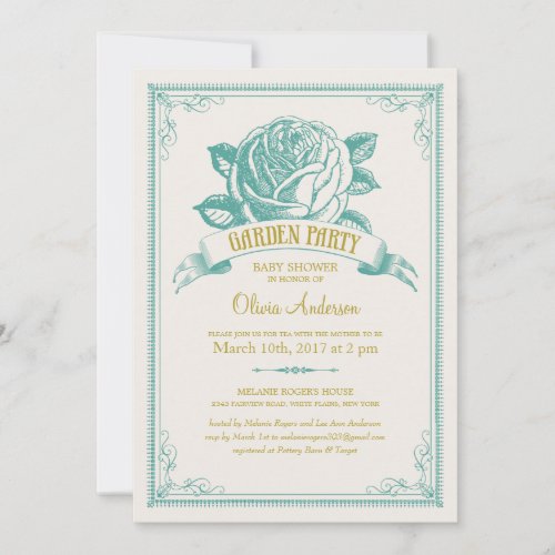 Garden Baby Shower invitations