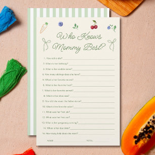 Garden Baby Shower Who Knows Mommy Best Game