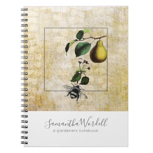 Garden Bee And Fruit Tree Notebook