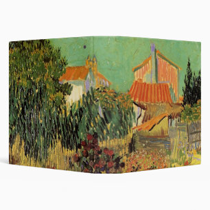Garden Behind a House by Vincent van Gogh 3 Ring Binder