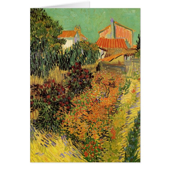Garden Behind a House by Vincent van Gogh Cards (Front)