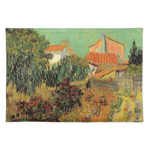 Garden Behind a House by Vincent van Gogh Cloth Placemat