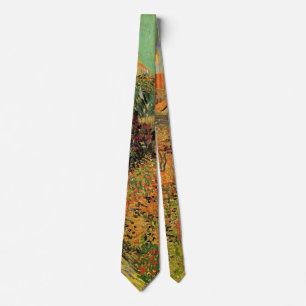 Garden Behind a House by Vincent van Gogh Neck Tie