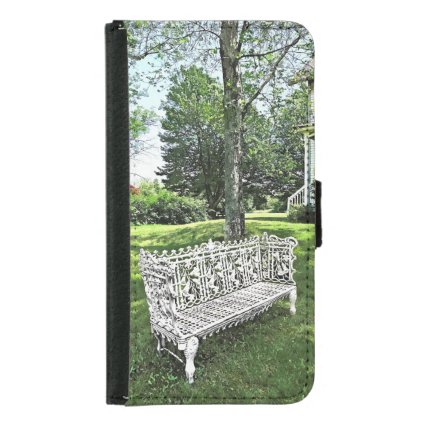 Garden Bench Wallet Phone Case For Samsung Galaxy S5