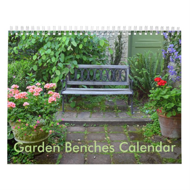 Garden benches calendar (Cover)