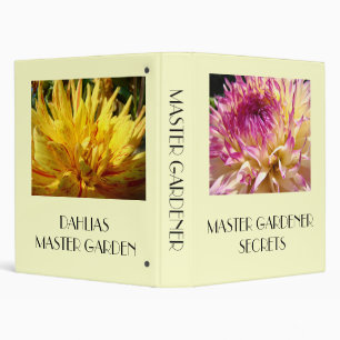 GARDEN BINDERS Master Gardener Binder Gifts Dahlia