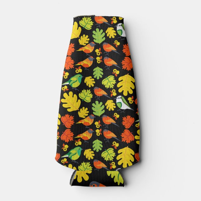 Garden Bird Home Decor Print Bottle Cooler (Front)