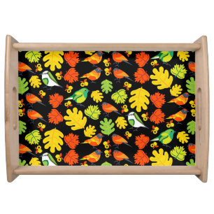 Garden Bird Home Decor Print Serving Tray