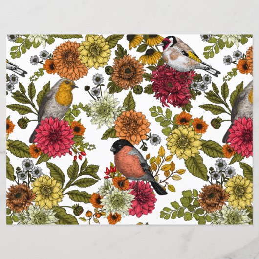 Garden birds and flowers 1 (Back)