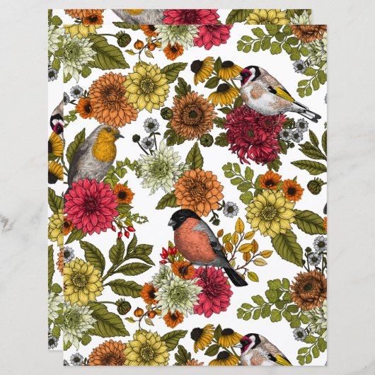 Garden birds and flowers 1 (Front/Back)