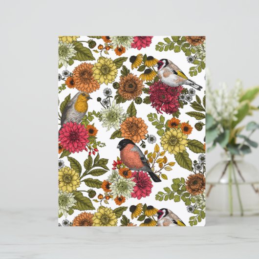 Garden birds and flowers 1 (Standing Front)