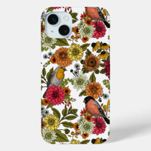 Garden birds and flowers 1 iPhone 15 plus case