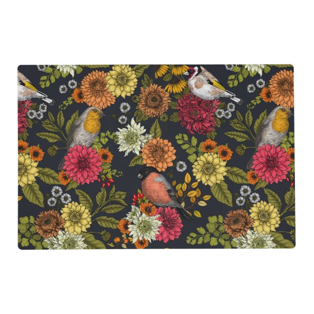Garden birds and flowers 2 placemat (Front)
