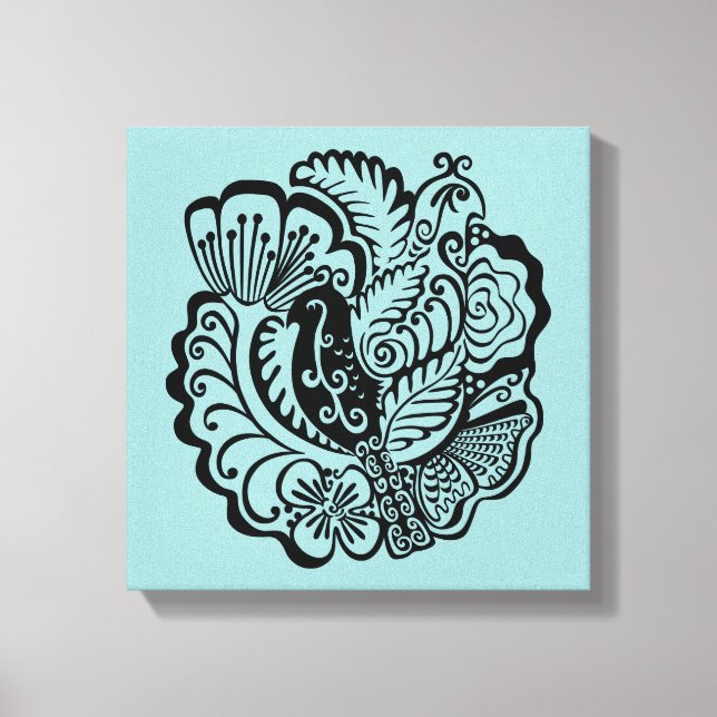 Garden Birds Stretched Canvas Print (Front)