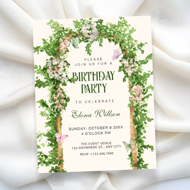 Garden birthday invitation (Creator Uploaded)