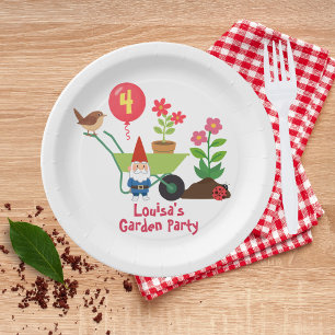 Garden Birthday Paper Plates