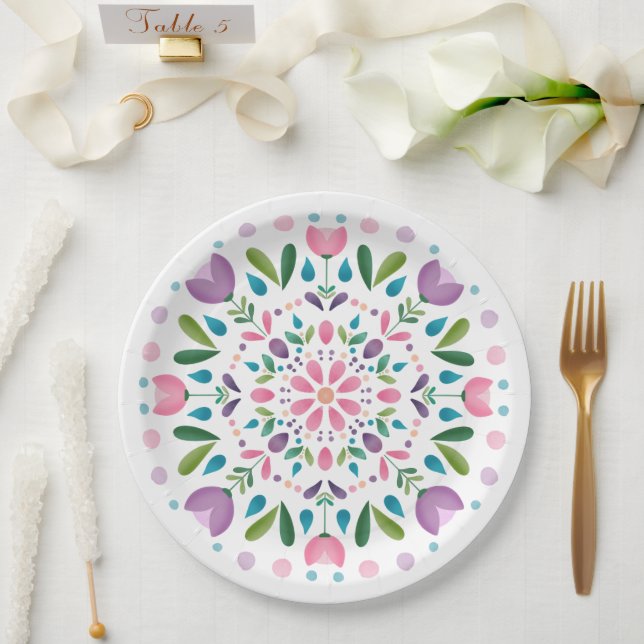 Garden Bloom Paper Plates (Wedding)