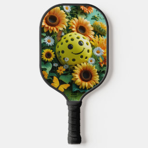 Garden Bloom Pickleball – Cute Sunflower & Butterf Carbon Fiber Pickleball Paddle
