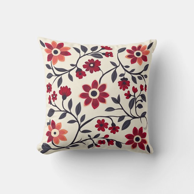 Garden Bloom Throw Pillow (Front)