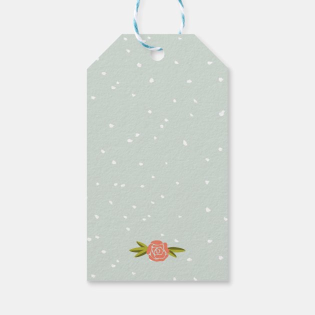 Garden Blooming Flowers Modern Bridal Shower Favor Gift Tags