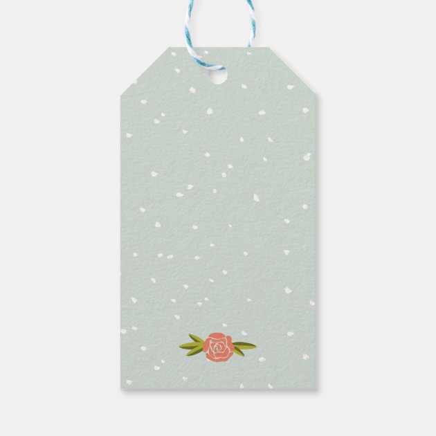 Garden Blooming Flowers Modern Bridal Shower Favor Gift Tags