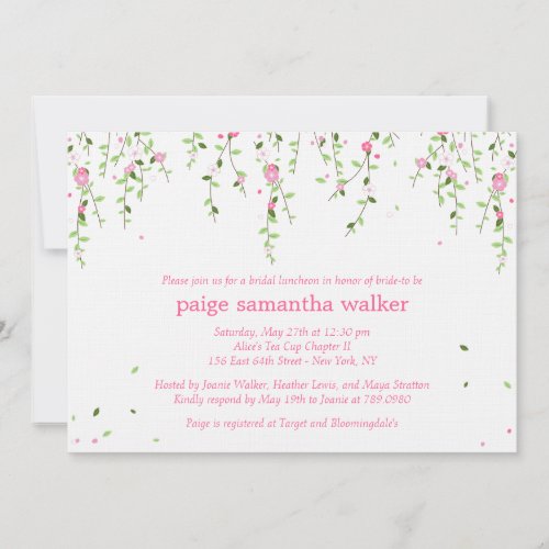 Garden Blooms Bridal Shower Invitation