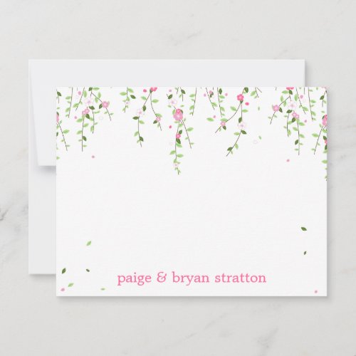 Garden Blooms Flat Thank You Card