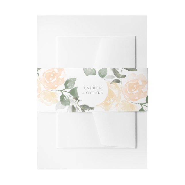 Garden Blooms Invitation Belly Band (Front Example)