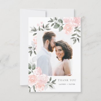 Garden Blooms Thank You Card by Whimzy_Designs at Zazzle